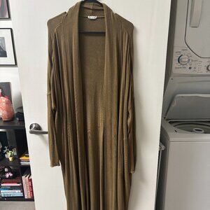 Free People Olive Green Duster